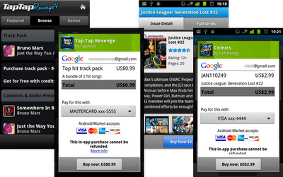 android market in-app purchases