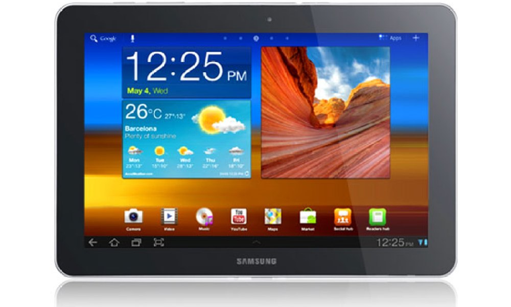 Samsung Galaxy Tab 10-1 display front