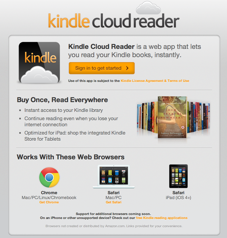 Amazon Kindle Cloud Reader