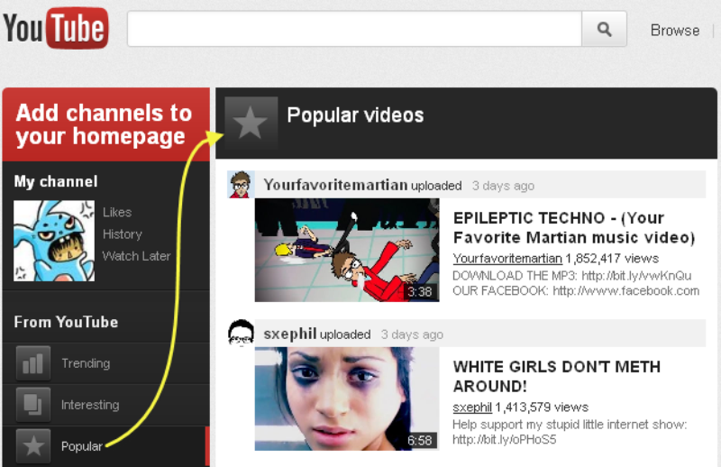 new youtube design