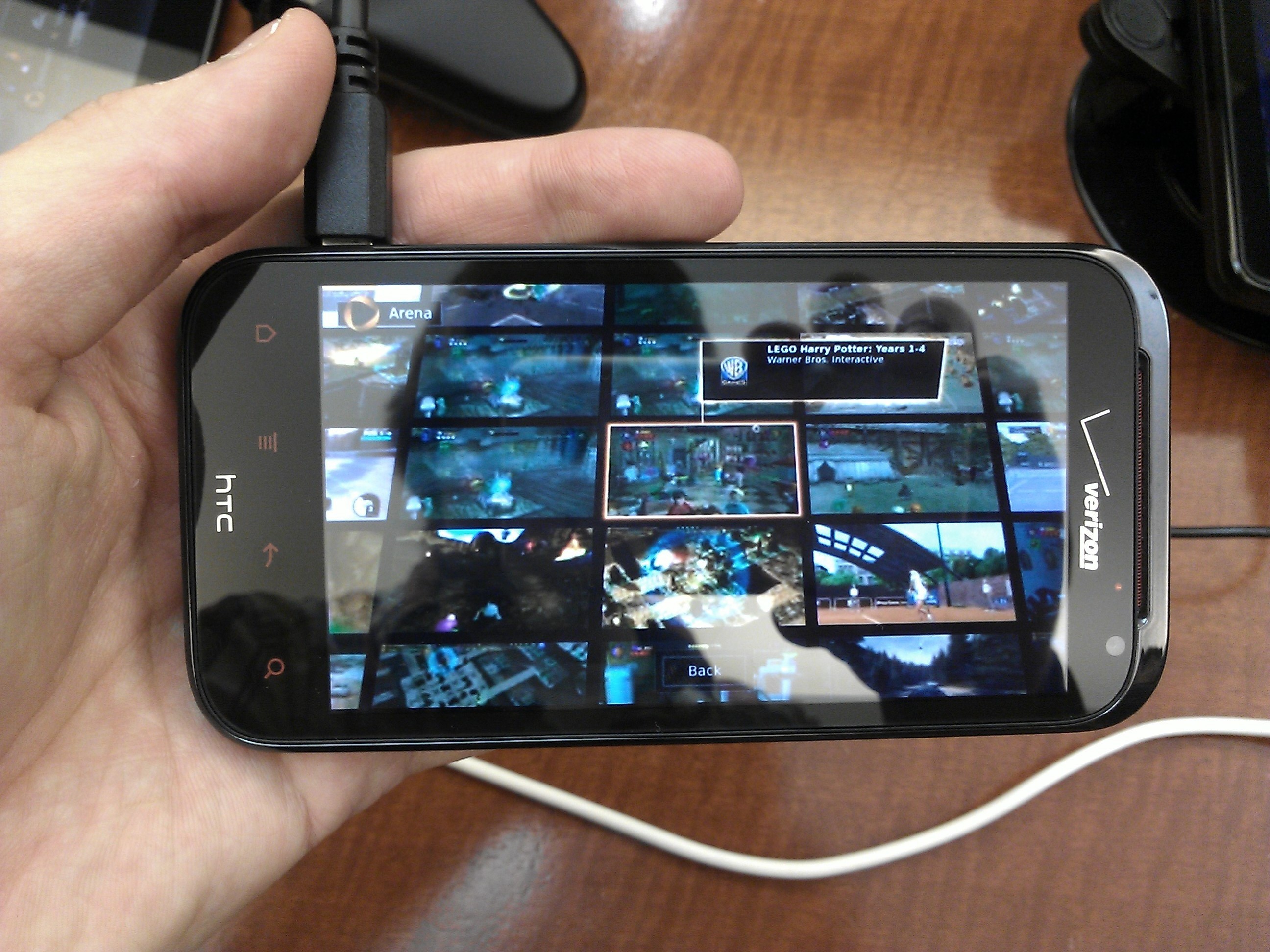 OnLive running on an HTC Rezound