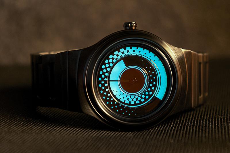 Tokyoflash Kisai Uzumaki watch backlit