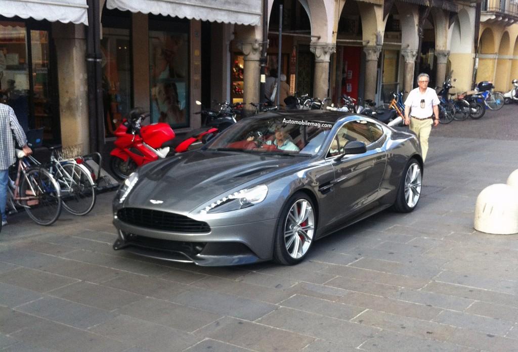 2013 Aston Martin Vanquish spy shot front three-quarter