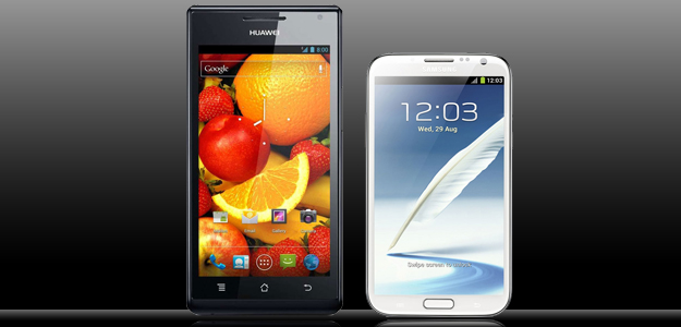 Huawei Ascend vs galaxy note 2