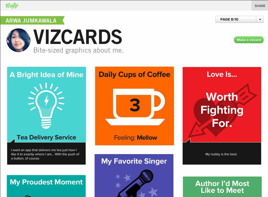 vizify vizcards