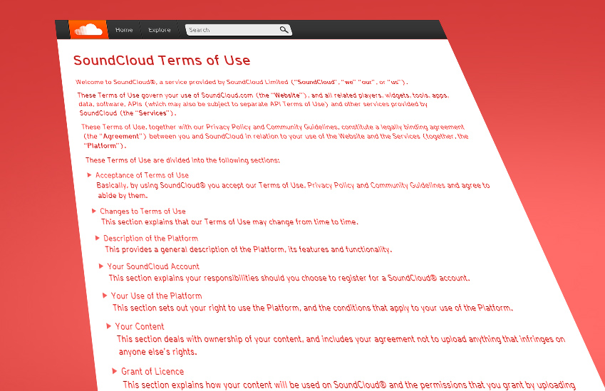 Terms and conditions: SoundCloud