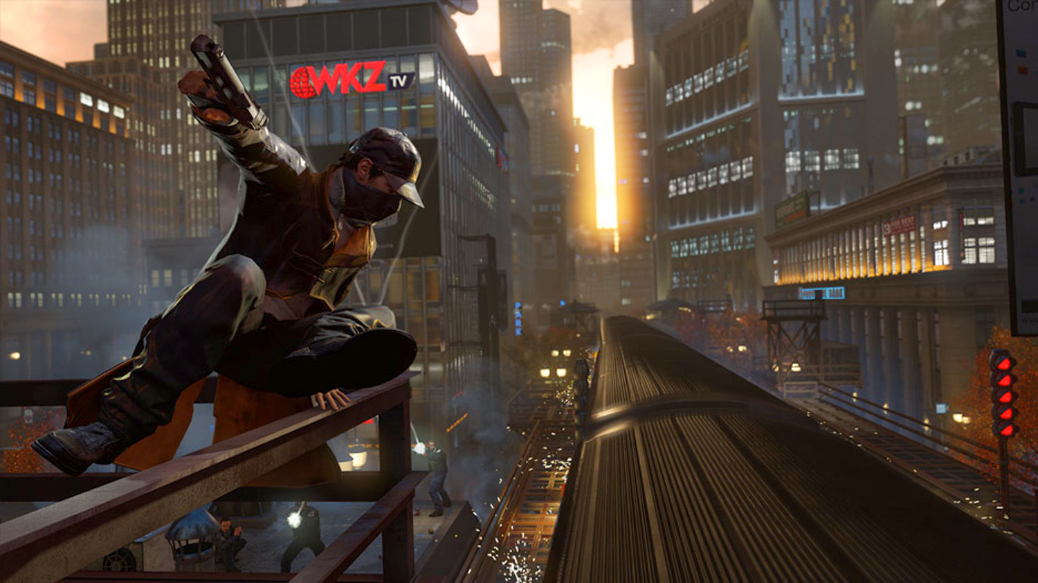 watch dogs jump on train screenshot