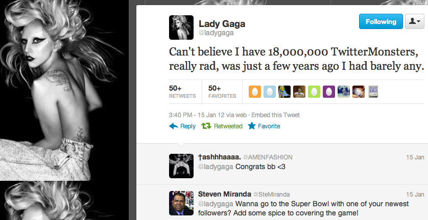 lady gaga on twitter