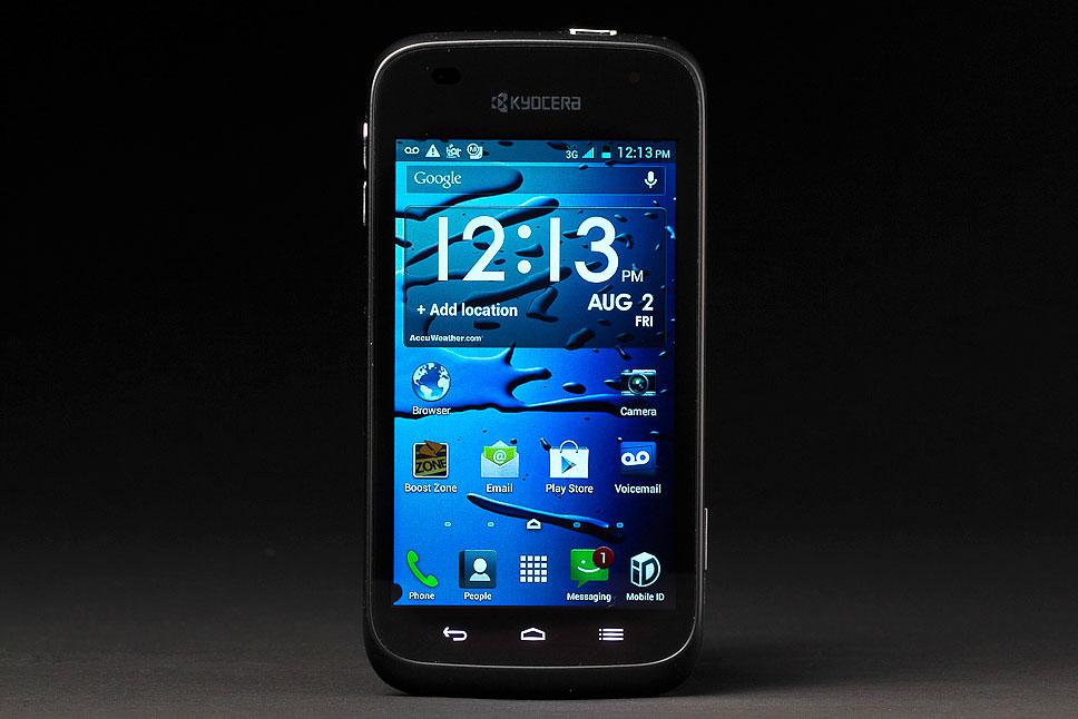 Kyocera Hydro EDGE waterproof smartPhone front home