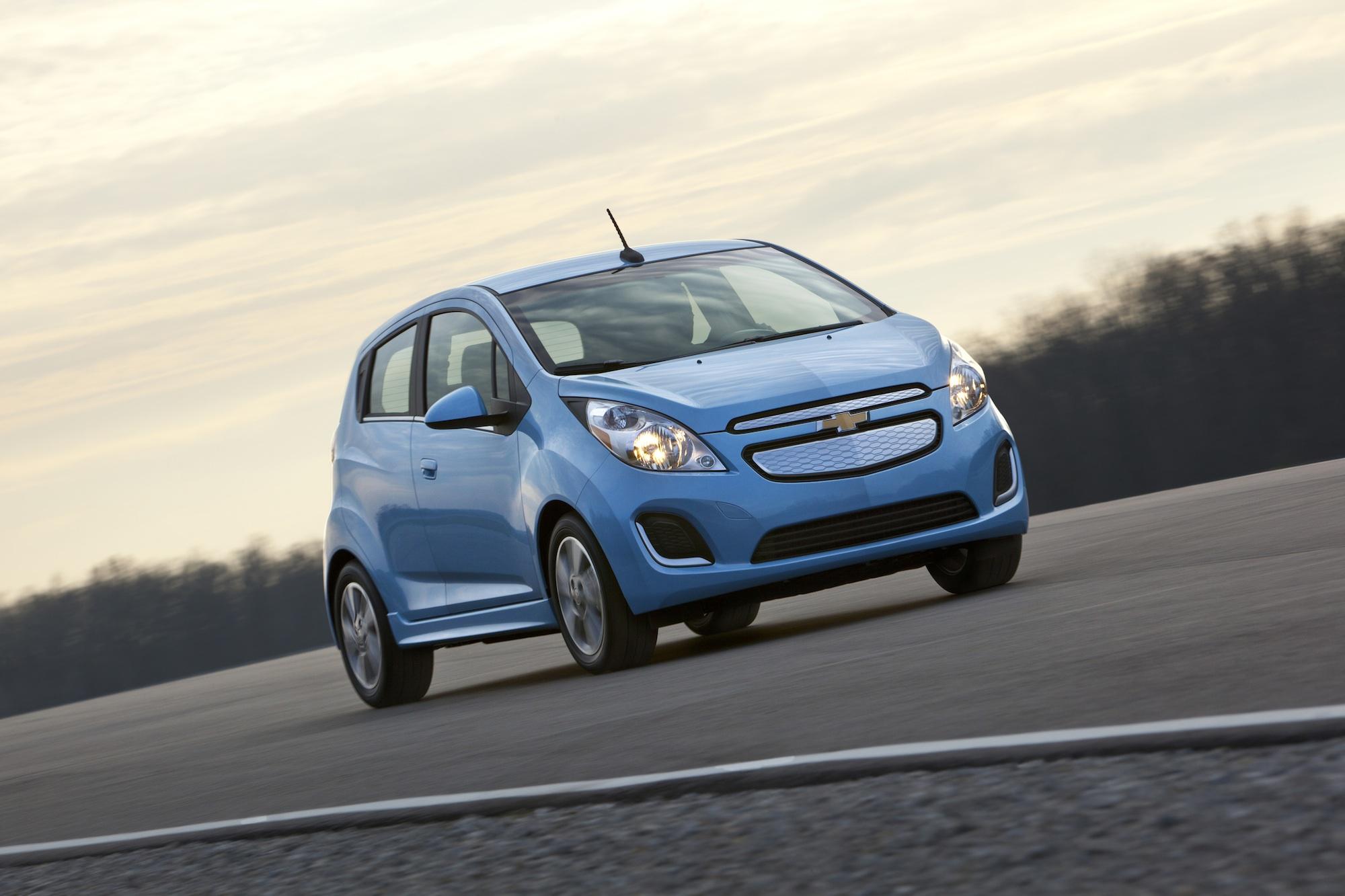 Chevy Spark EV on road