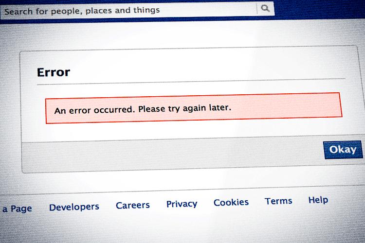 facebook error