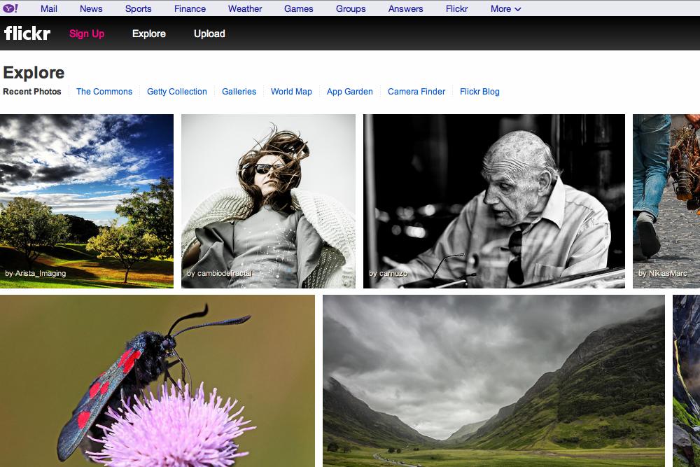 flickr yahoo banner