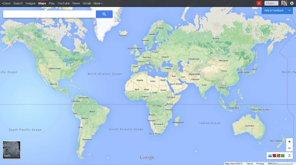 google maps new world