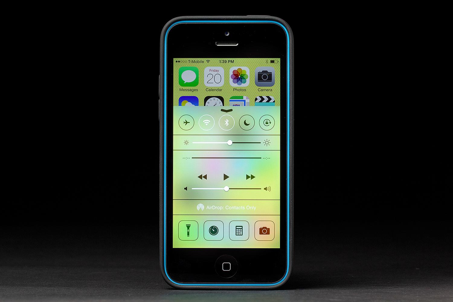 apple iphone 5c control center