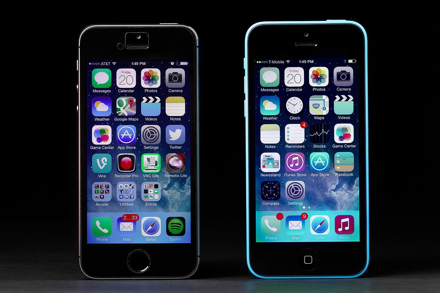 apple iphone 5c vs 5s screens