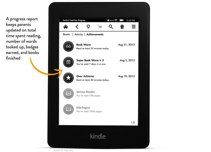 Kindle Paperwhite reading achievements