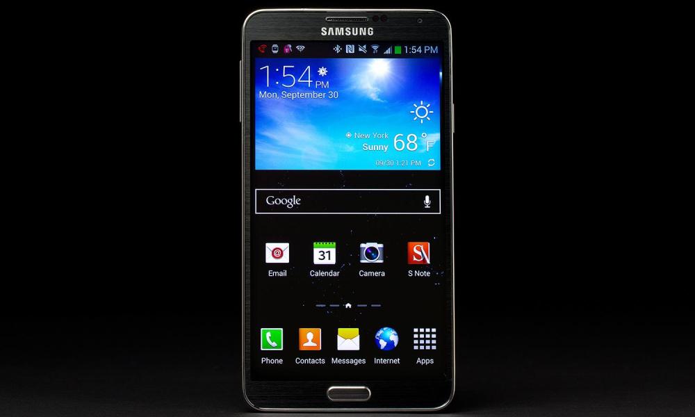 samsung galaxy note 3 front screen android