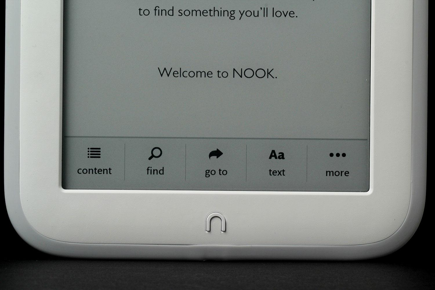 NOOK Glow bottom screen