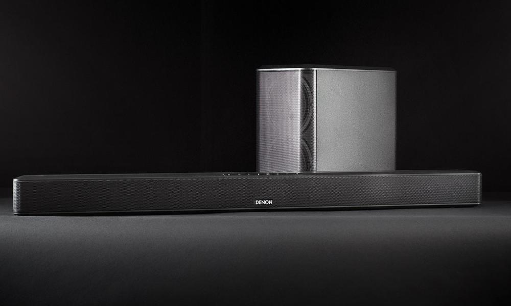 Denon DHT S514 review sound bar and sub front