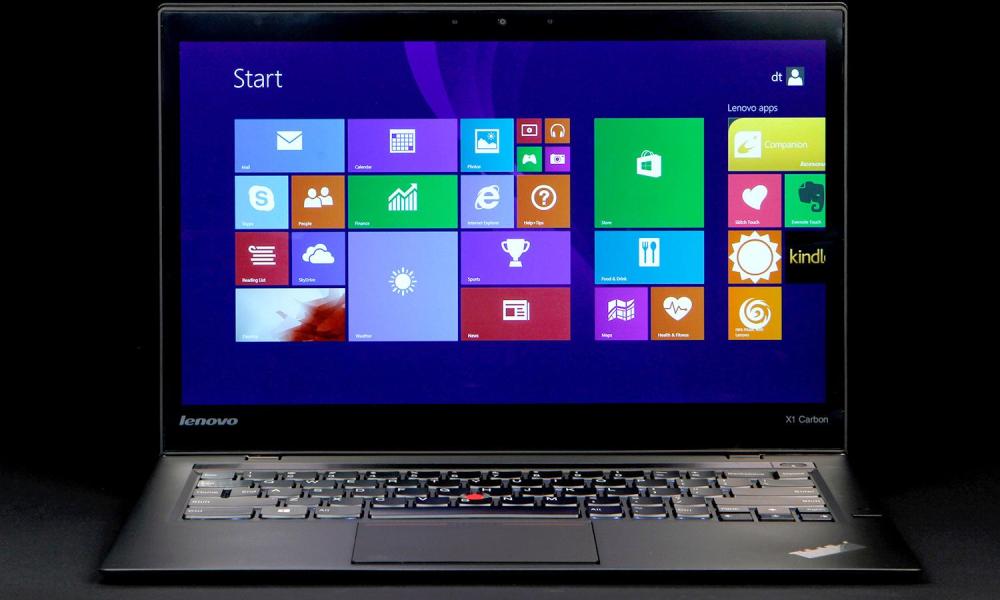 LeNovo X1 Carbon front start screen