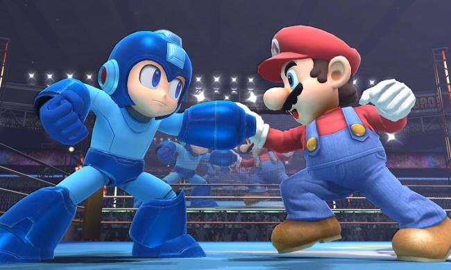 Mega Man and Mario fight in Super Smash Bros. for 3DS and Wii U,