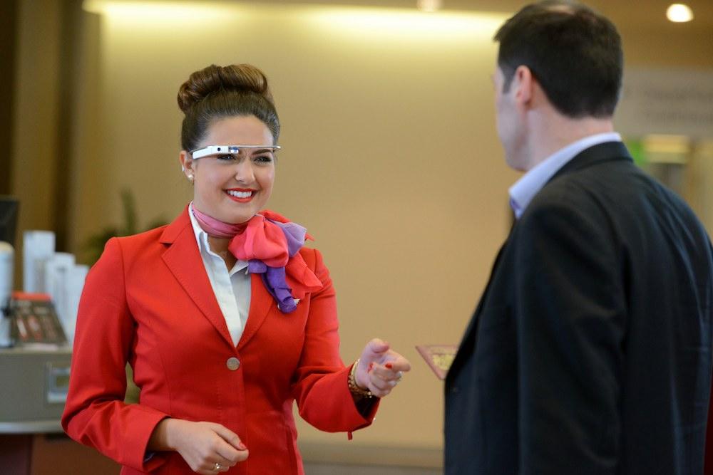 google glass trialled by virgin atlantic staff at londons heathrow airport