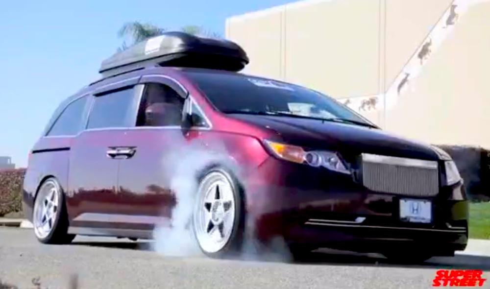 honda odyssey minivan 1029 horsepower burnout