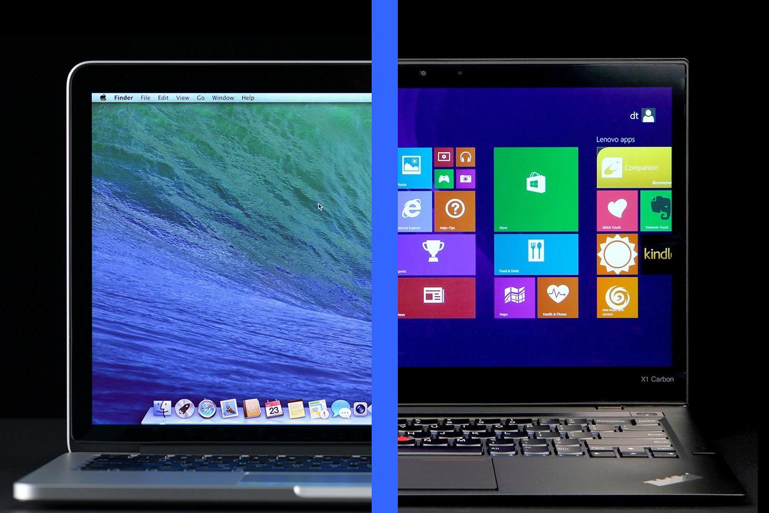 apple macbook pro 13 retina vs lenovo thinkpad x1 carbon macbookprovslenovothinkpadx1