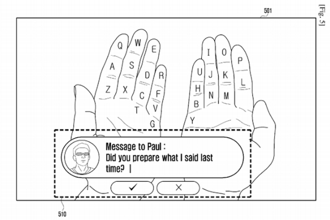 samsung ar keyboard fingers