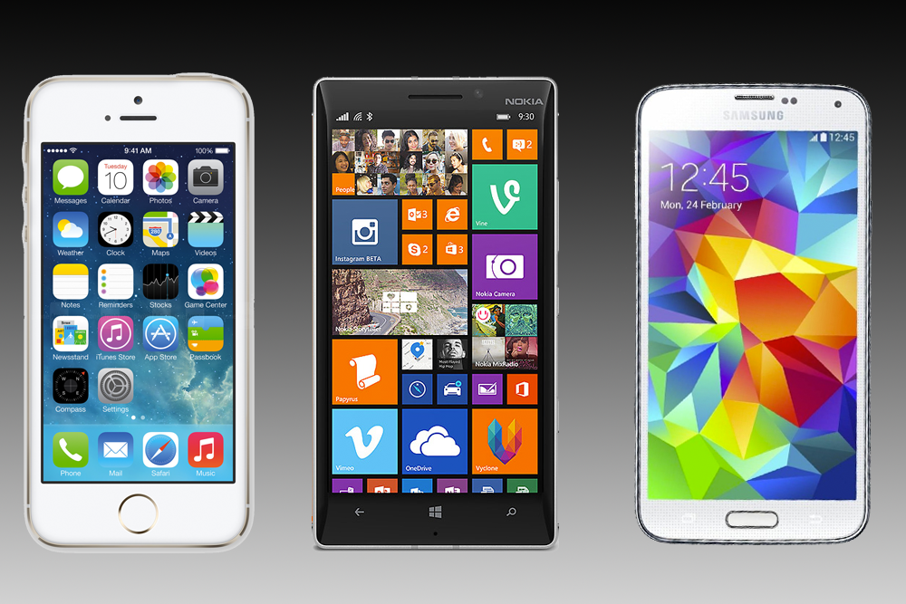 lumia 930 vs galaxy s5 iphone 5s lumia930galaxys5iphone5s