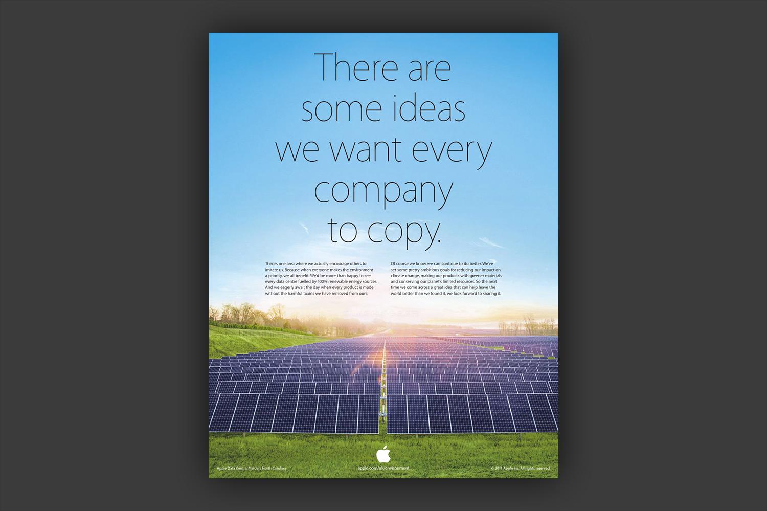 apple takes subtle swipe samsung latest newspaper ad 2014