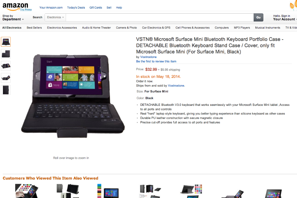 microsofts rumored surface mini turns up on amazon microsoft listing