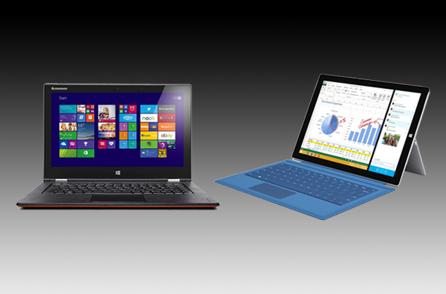 surface pro 3 vs lenovo yoga 2 13 spec showdown copy