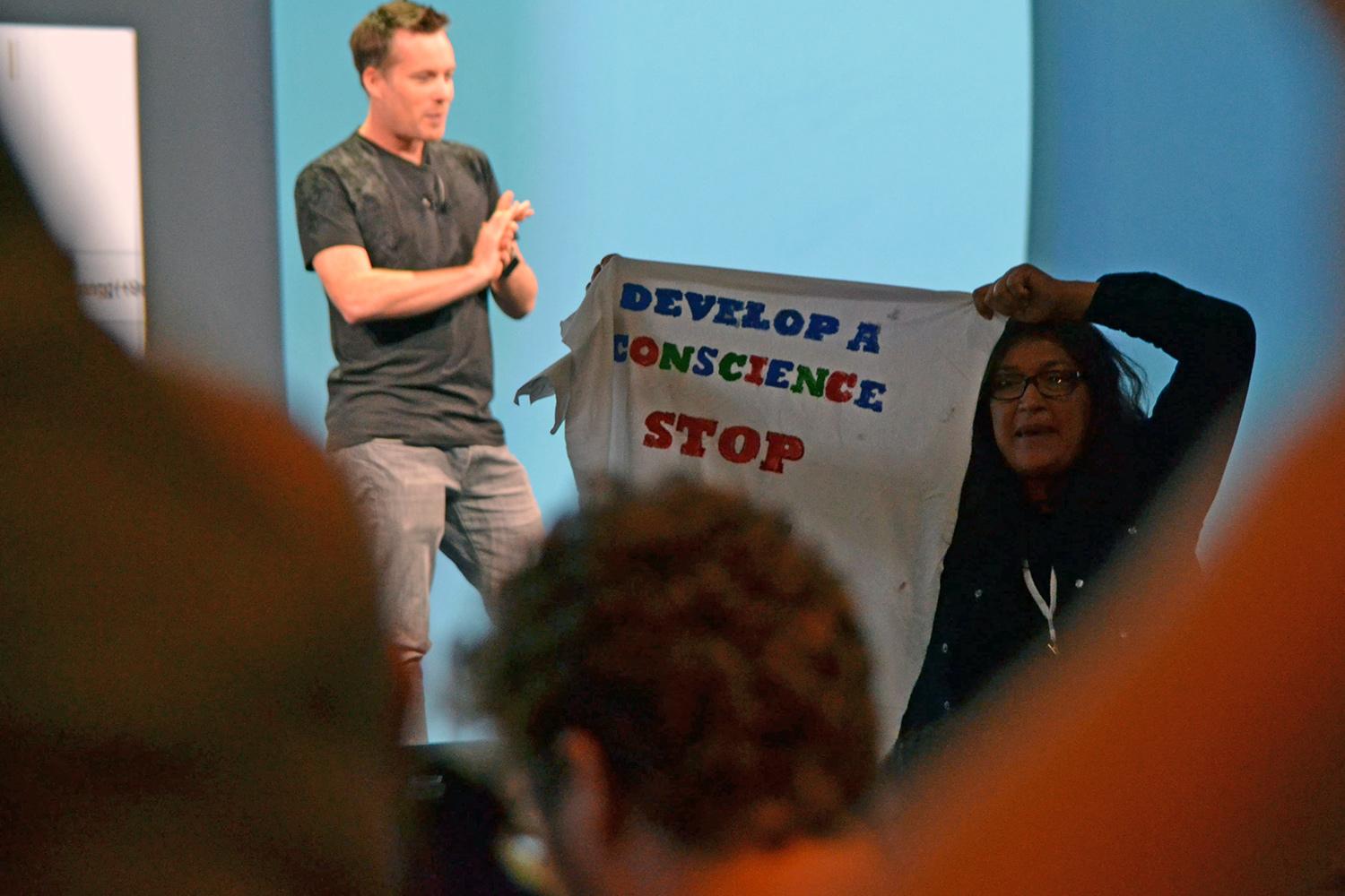 google io 2014 protestors protest