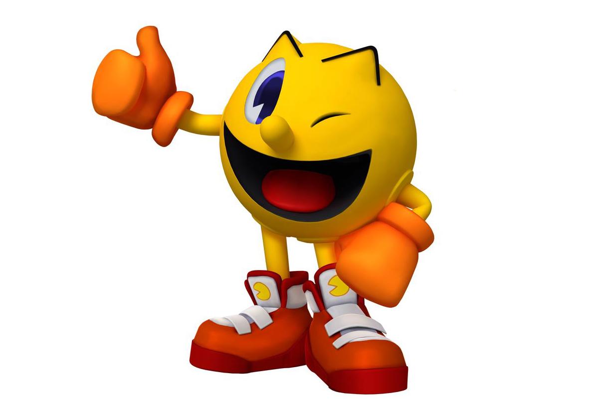 super smash bros wii u 3ds e3 roundtable 2014 pacman thumbsup