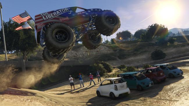 celebrate fourth gta style mullets monster trucks liberator truck