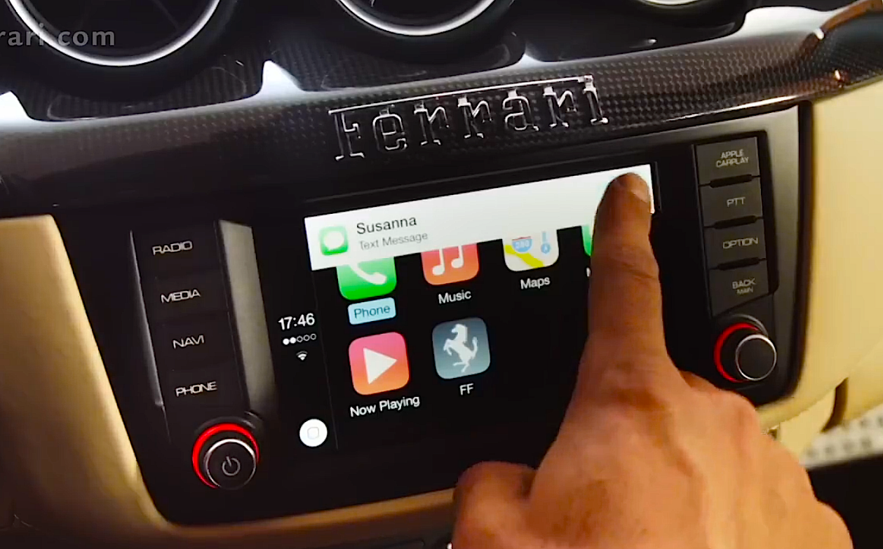 first production car apple carplay ferrari ff