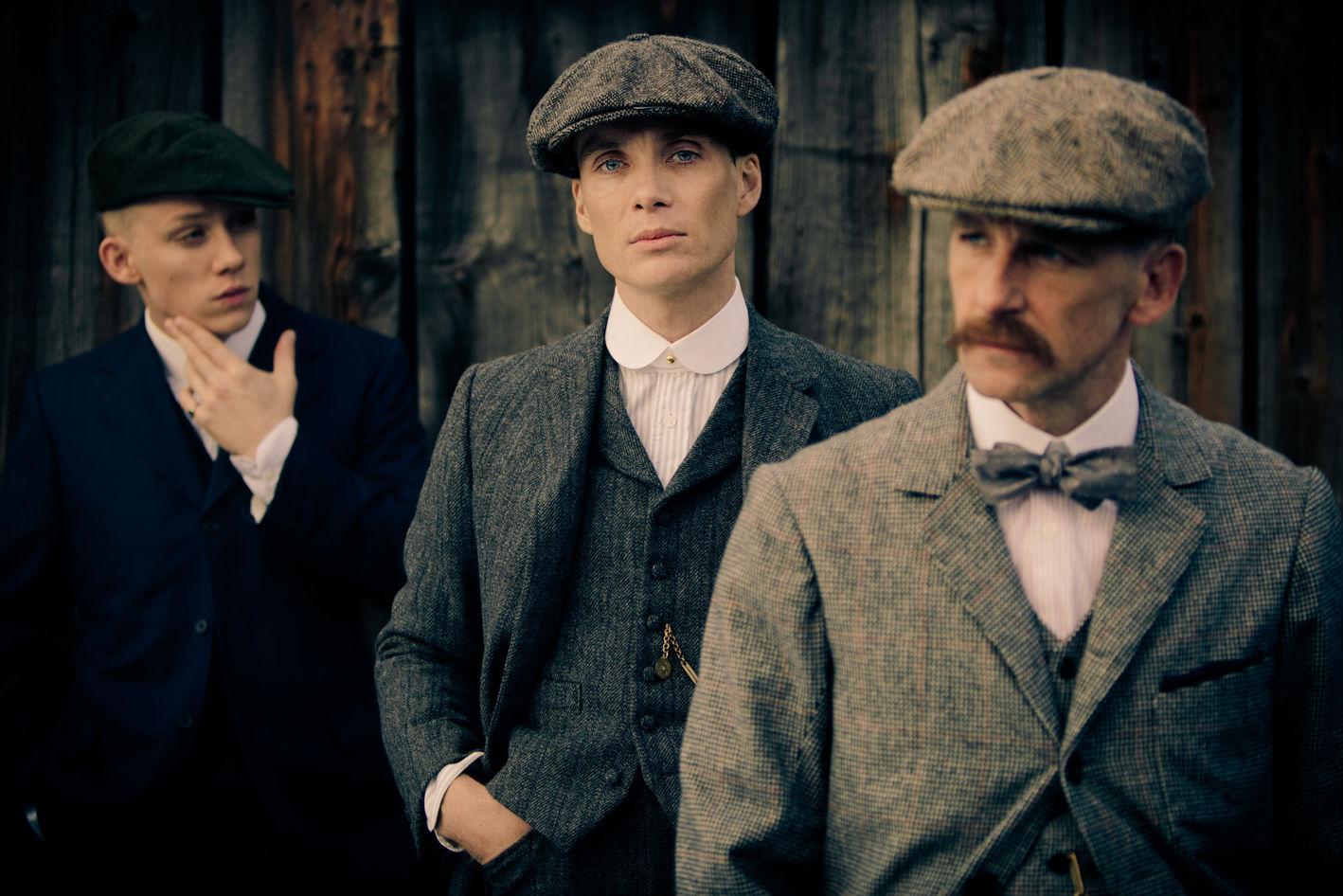 Joe Cole, Cillian Murphy, and Paul Anderson in Peaky Blinders.