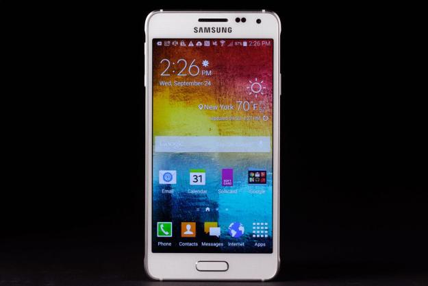 Samsung Galaxy Alpha front home