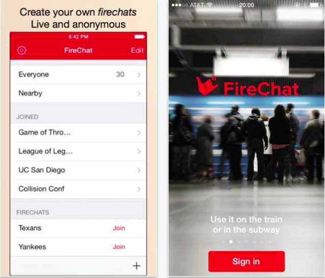 firechat download spike in hong kong