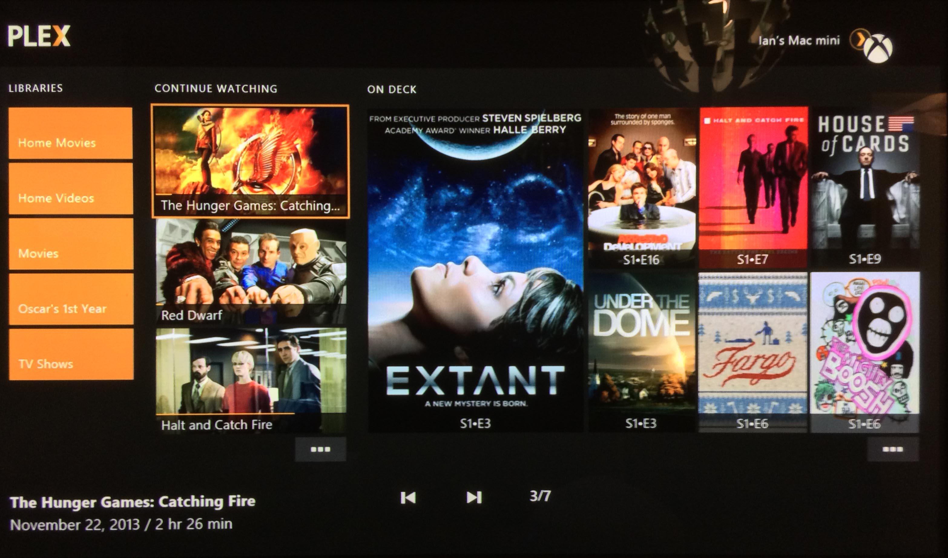 plex brings media xbox