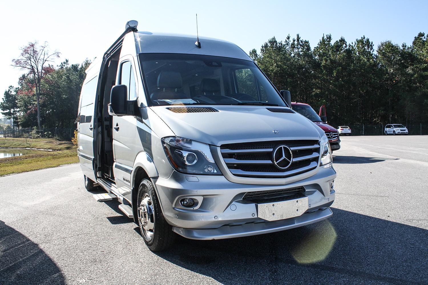 2015 Mercedes-Benz Sprinter front silver angle