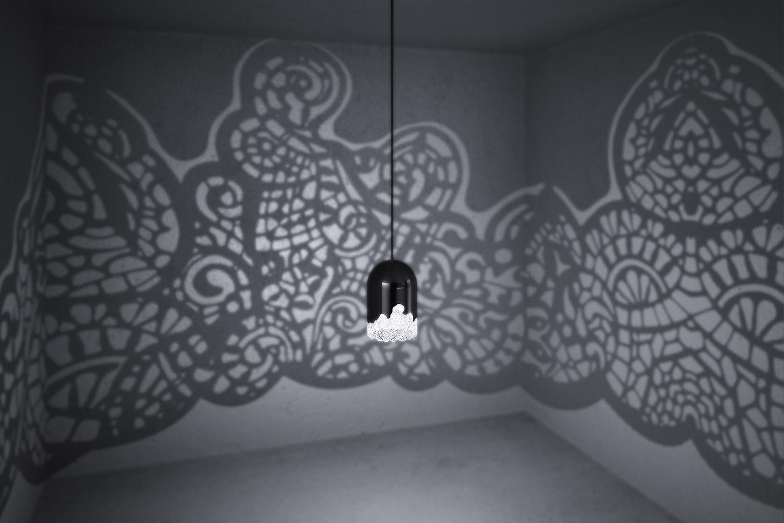 3d printed lacelamps throw wild shadow patterns onto walls lacelamp