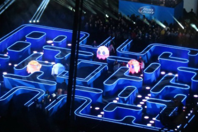 budweiser built life size pac man game super bowl ad