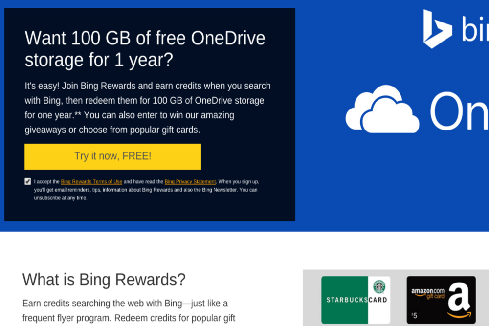 microsoft offers 100gb free onedrive space youre willing bing ftid4m5