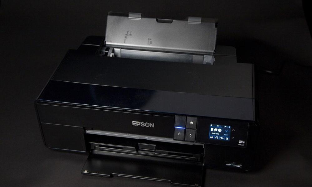 Epson P600 top angle tray