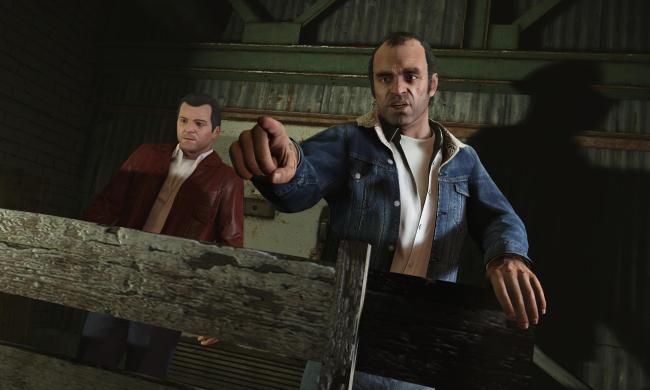 Grand Theft Auto V main characters in a 4K PC mod.