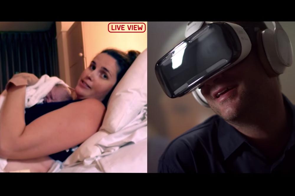 samsung gear vr used in live streamed birth news