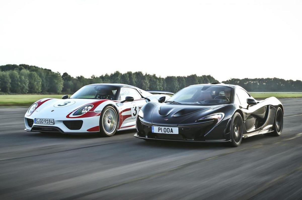 porsche 918 and mclaren p1 battle head to mp1p918