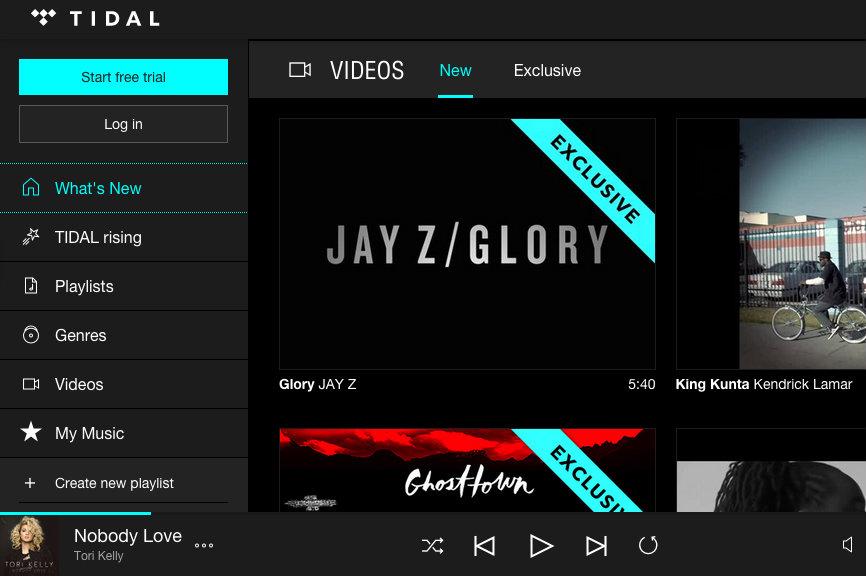 tidal update video rising artists home screen 4162015